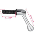 Dead Simple Quick Acting Toggle Clamp Handle, M12 X 40mm Locking Rotating Screw Knob with measuring details.