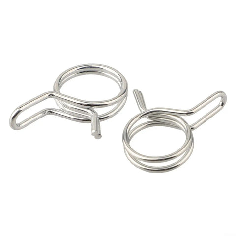 FABULETTA Double Wire Hose Clamp Kit 150 Pcs Stainless And Carbon Steel Spring Clips Assorted Sizes 5Mm To 14Mm Heavy Duty Plumbing Fixings For Pipes And Hoses That Will Hold Tight No Slipping And Durability, stainless steel spring hose clips