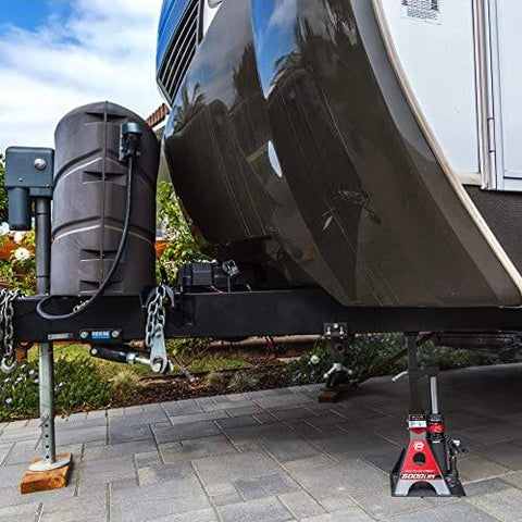 3 Ton Bottle Jack And Jack Stands In One Car Lift for SUVs and Trucks Heavy Duty Unijack supporting trailer