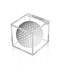 UV Protected Golf Ball Display Case Cube Clear Acrylic Showpiece For Autographed Balls Memorabilia 2.36 Inch Square