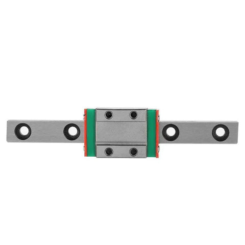 9mm Linear Rail Kit with Mini Bearing Steel Rail and Slide Block 95mm Length, 4-Point Load Bearing for CNC and 3D Printers