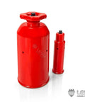 Fresh Metal Red Fire Extinguisher For 1/14 Scale Rc Excavator To Spice Up Your Remote Control Construction Rig With Badass Aluminum Alloy Details Perfect For Diy Builders, featuring two red metal extinguishers.