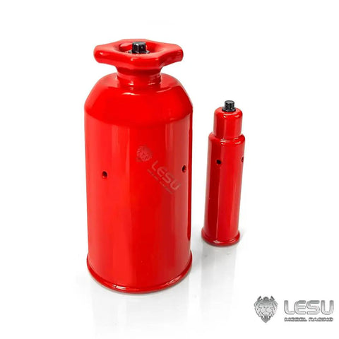 Fresh Metal Red Fire Extinguisher For 1/14 Scale Rc Excavator To Spice Up Your Remote Control Construction Rig With Badass Aluminum Alloy Details Perfect For Diy Builders, featuring two red metal extinguishers.