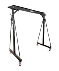 Portable Mobile Gantry Crane 1 Ton Capacity Adjustable Height 7.9 To 11.8 Feet Beefy Steel Frame Shop Crane For Factories Warehouses Auto Repair And Maintenance Pro Grade Lifting Equipment, black steel frame on casters