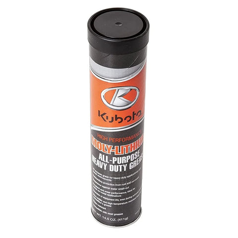 Kubota high-performance moly-lithium all-purpose heavy-duty grease, 14.5 oz, orange/black label
