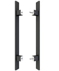 Heavy Duty 36 Inch Barn Door Push Pull Handle Made From Grade 304 Stainless Steel With Matte Black Finish Square Commercial Door Pull For Wood Or Glass Panels Tough As Nails For Entryways Front Offices And Home Use Anti Rust Durable