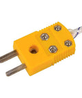 Yellow K Type Mini Connector Thermocouple Temperature Probe with 3M cable, part of Sensor Pack Of 5, for industrial use.