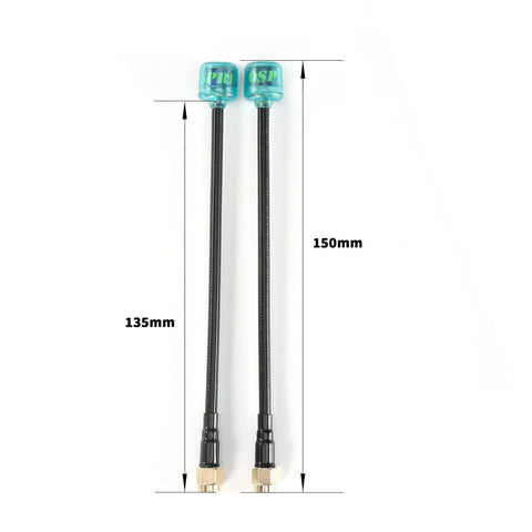 Two Pack 150mm FPV Antennas Osprey LHCP RP SMA 5.8 GHz 2.82 dBi Antenna Set for HD Racing Drones