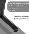 7.25 Inch Floating Shelf Brackets Set Of 4 Built Tough Heavy Duty Wall Mounted One Quarter Inch Thick Matte Black Carbon Steel Shelving Supports For Strong Home Storage And Easy Install