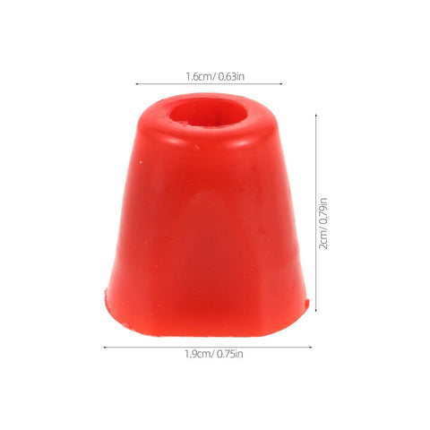 Red plastic nut from 2 Pack Fencing Gear Nut Replacement Kit for Walking and Fencing Equipment, shown with dimensions