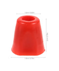 Red plastic stopper with dimensions 1.6cm x 2cm, unrelated to Stainless Steel Fence Nut Replacement Kit