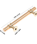 Gold Aluminum Cabinet Door Handles Set Of 2 For Wardrobes And Kitchen Cupboards Decorative Drawer Pulls Slick Aluminum Alloy Hardware Replacement For Cabinets And Drawers with dimensions 15cm x 0.75cm