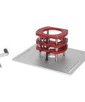 Pro Level Universal Router Table Insert Base Plate With Butter Smooth Manual Raising System, featuring red aluminum lift with stainless steel gear.