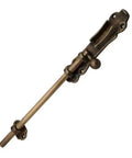 Rugged Solid Brass Slide Bolt Gate Latch With Bulletproof Flip Mechanism For Knockout Garden Door Security Pro Grade Exterior Hardware Kit With Fasteners, 14 cm brass latch with mounting features.
