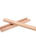 Solid wood full extension drawer slides showing bottom mount glides and center guide track for tool free installation.
