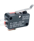 10 Pack Micro Limit Switch V 154 1C25 Momentary SPDT Snap Action 3 Pin Long Straight Lever Arm Built For Appliances Automation
