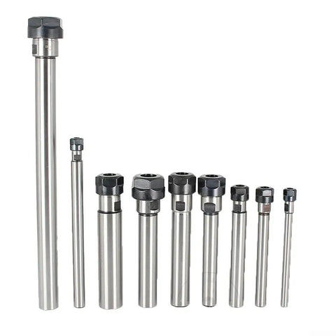 Heavy Duty Er Collet Chuck Straight Shank Extension Rod For Cnc Machining And Metalworking Up To 30K Rpm in various lengths.