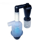 Heavy Duty Cyclone Dust Collector With Clear Turbo Separator For Woodworking Shop, transparent cyclone chamber and port.