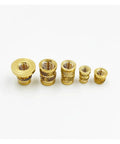 Brass Hot Melt Insert Nuts Kit 10 or 20 Pcs Knurled Flange T Type M2 to M8 for 3D Printer Injection Molded Parts Quick Install Durable Threaded Inserts