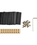 Top Notch Copper Butt Connector Kit For Quick Wire Splicing No Crimper Needed High Conductivity For 1 To 16Mm2 Automotive Marine And Home Appliance Repairs With Wide Current Range Handling Up To 80 Amps Easily. copper connectors, heat shrink, screws, and hex key