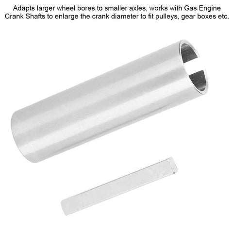 Premium Crank Shaft Sleeve Adapter Fits 3/4 Inch To 7/8 Inch Diameter Gas Engine Pulley Gear Box Conversion With 3/16 Step Key, steel sleeve and key