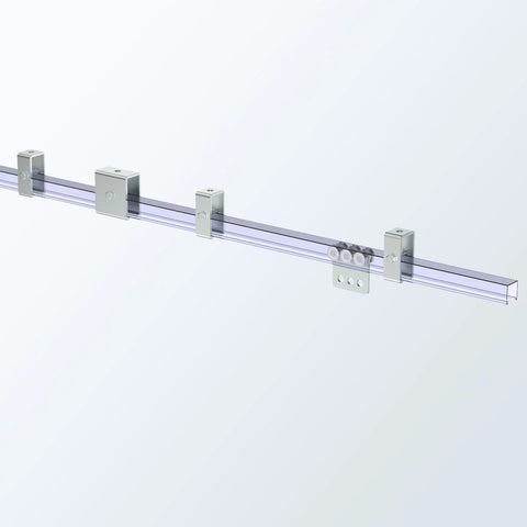 Strut Channel Connector Extend Bracket for 1 5 8 Inch Wide and 1 5 8 Inch High Strut Channel shown in installation setup.