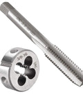 Two Piece 3/8-16 UNC Tap And Die Set HSS Straight Flute Threading Tap Die Kit with round die for metalworking