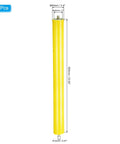 Polyurethane Coated Conveyor Roller 2.4 Inch Diameter 24 Inch Length 2 Pack Stainless Steel Replacement Part in Yellow Finish