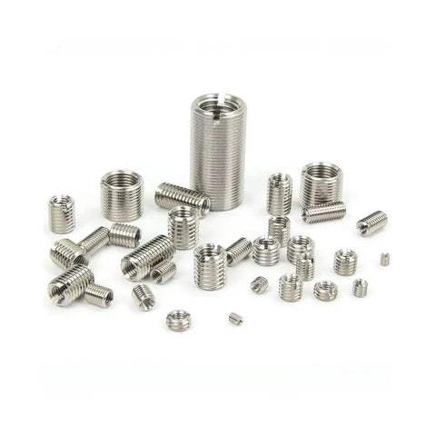 Heavy Duty 302 Stainless Steel Threaded Inserts Set built tough includes thread adapters and reducers, M2 to M16, 100 pieces.