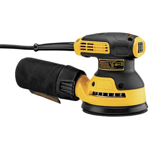 Random Orbit Sander With Variable Speed 5 Inch 3 Amp Corded Electric Low Vibration Design With Counterweight Dust Port