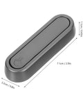 No Sweat Foldable Invisible Wall Hooks Zinc Alloy Storage Hangers 4 Pack shown from above, dimensions visible, sleek design.