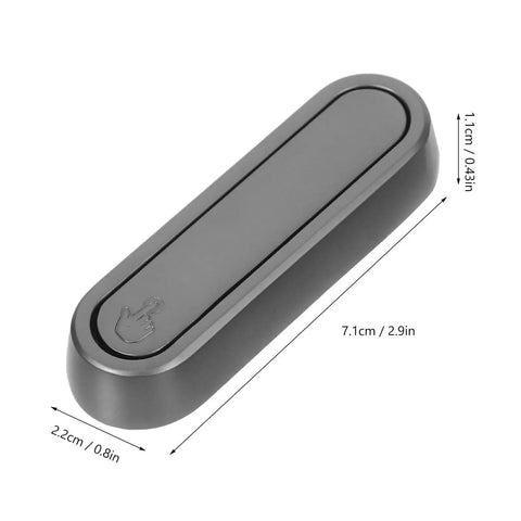 No Sweat Foldable Invisible Wall Hooks Zinc Alloy Storage Hangers 4 Pack shown from above, dimensions visible, sleek design.