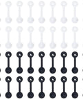 Secure Your Gear Hella Smooth With 300 Black White Tag Fasteners Plastic Flat Round Security Ties Anti Theft Snap Locks