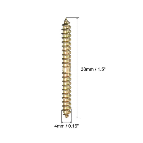 38mm double ended threaded dowel from 50 Pack Double Ended Threaded Dowels For Wood Joining 25 To 47 Millimeter Hanger Bolts Set