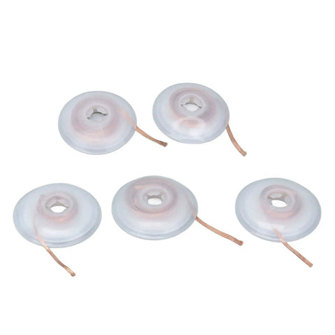 5 Piece Solder Wick Set For Electronics Repair, Alloy Copper Desoldering Braid In 1.5mm To 3.5mm Widths displayed on white