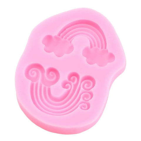 Sweet Rainbow Cloud Fondant Molds Set Of 4 For Cake Decorating And Cupcake Toppers Hot Air Balloon And Cloud Silicone Molds