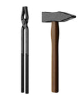 Two Piece Wolf Jaw Blacksmith Tongs And Hammer Set For Knife Making High Carbon Steel Forging Tools For Bladesmithing And Metal Forging