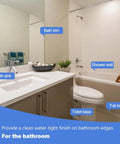 Top Tier Black Caulk Strip For Kitchen Countertops And Sink Backsplash Waterproof Seal Tape With Serious Strong Adhesion in bathroom setting.