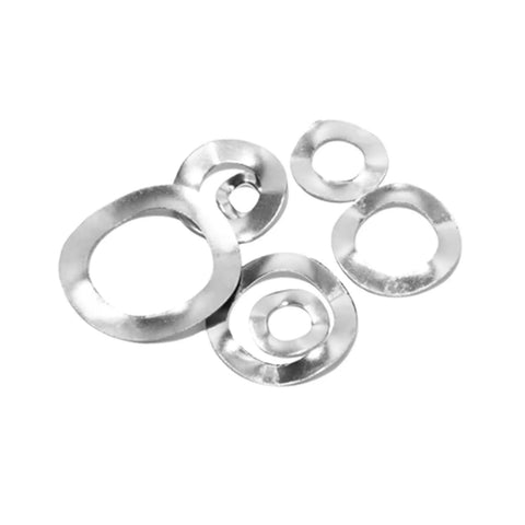 350 Piece 304 Stainless Steel Wave And Flat Washer Set M3 M4 M5 M6 M8 M10 M12 Crinkle Wave And Flat Washers Kit For Auto Motorcycle Machinery And DIY Projects, assorted washers