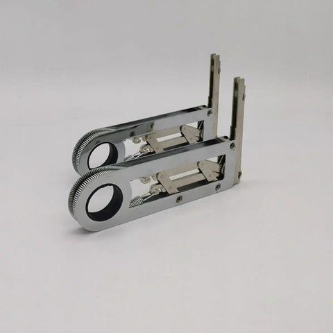 Side view of two 90 Degree Cabinet Hinges Self Closing Folding Butt Hinges Chrome Plated Steel Durable Anti Rust for cabinets