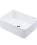 Rectangular White Vessel Sink For Bathroom Countertop With Premium Glaze, Above Counter Porcelain Ceramic Vanity Basin 15.75 x 11.82 x 5.35 In