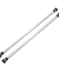 Two Pack Sliding Glass Door Security Bar Adjustable White Updated Model Fits 16.5 To 51 Inches For Home Safety And Childproofing