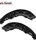 Front bumper brackets, black plastic, for Honda Civic 2006–2011, driver and passenger side pair