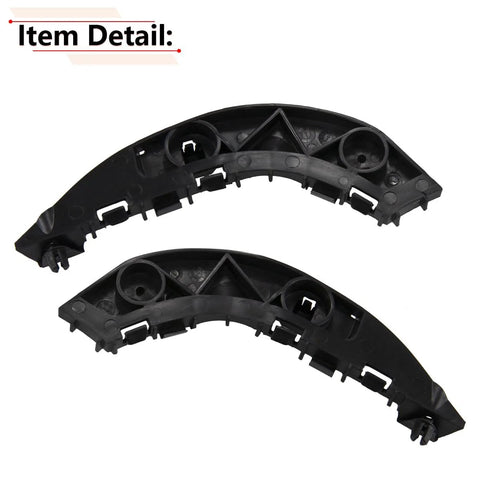 Front bumper brackets, black plastic, for Honda Civic 2006–2011, driver and passenger side pair