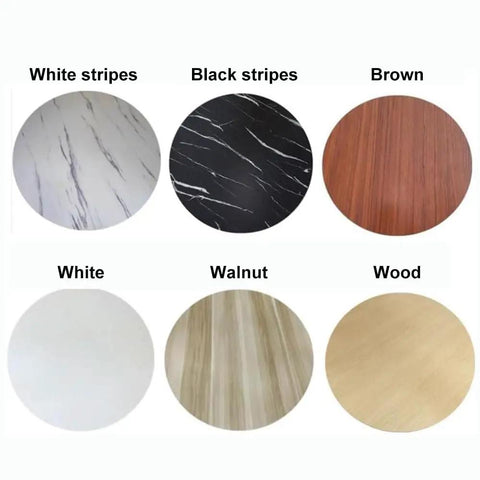80cm Lazy Susan Rotating Serving Tray For Dining Table Wooden Round Turntable color options: white stripes, black stripes, brown, white, walnut, wood
