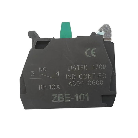 10 Pack Single Contact Block Silver Alloy Screw Clamp Terminal 1NO for Electrical Panels and Control Circuits black finish