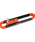 Slick Contour Gauge Scribe Tool With Lock For Woodworking Profile Copying Ruler, black and orange ABS frame with locking mechanism.
