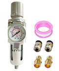Three Eighth NPT Air Filter Regulator Combo with Water Separator and Brass Elements