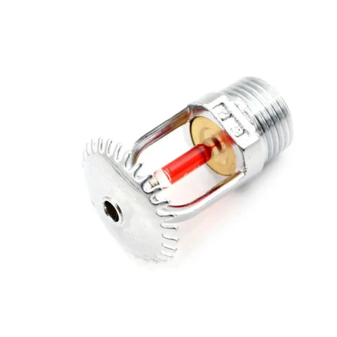 Built Tough Pendent Fire Sprinkler Head That Fires Off Exactly At 68 Celsius For Badass Fire Extinguishing System Protection And Total Peace Of Mind Guarantee, metallic with glass bulb.