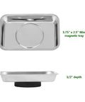 Flexible Magnetic Pickup Tool Kit 4 Pc with 25 Inch Bendable Grabber and 2lb Strength magnetic mini parts tray top view